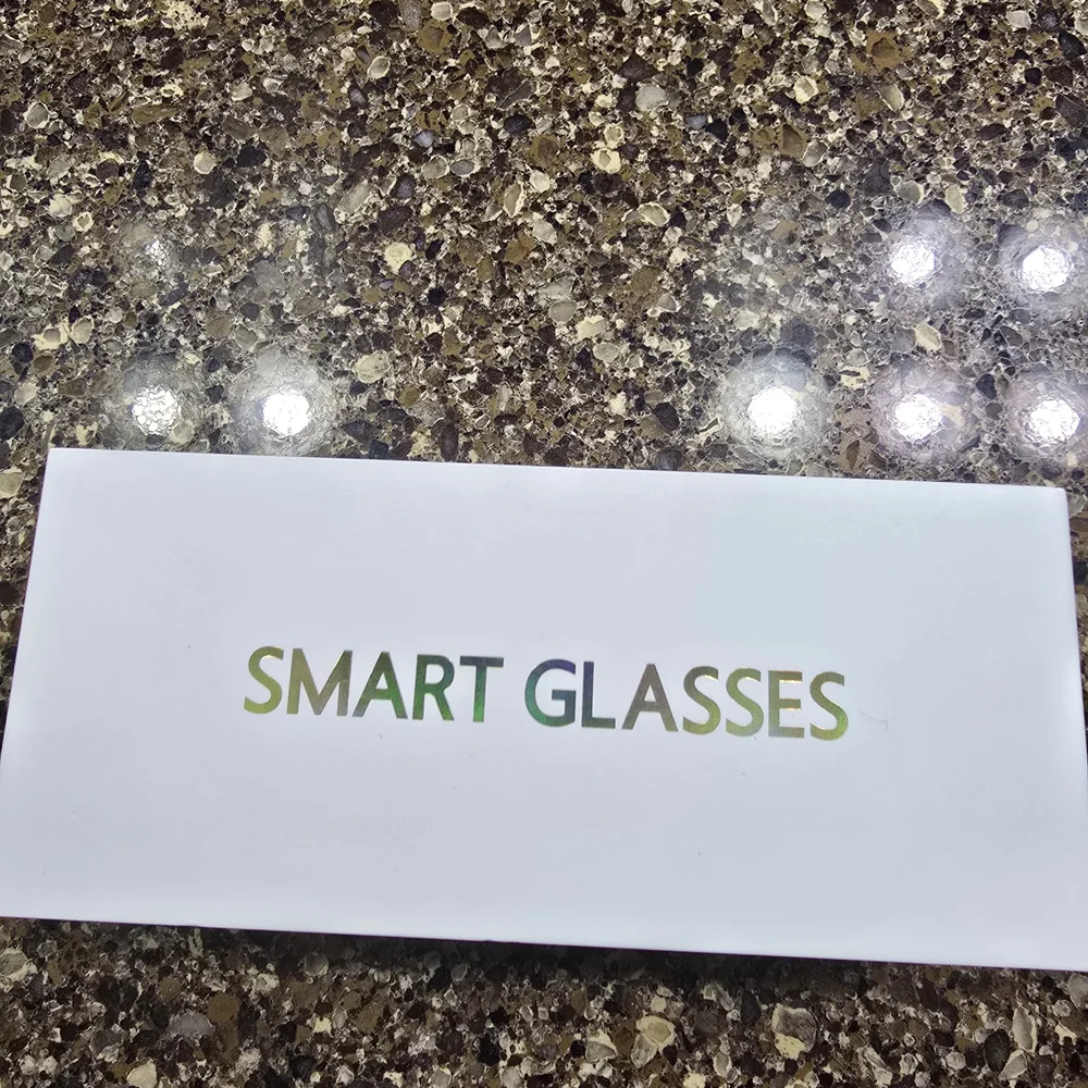 Smart Glasses AR Sunglasses - White Frame with Orange Lenses